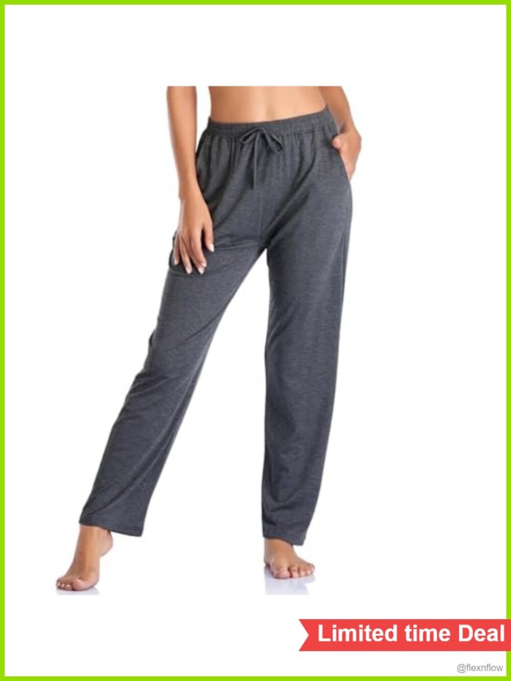 Wide Leg Yoga Pants with Pockets Loose Stretch Lounge Workout Pants